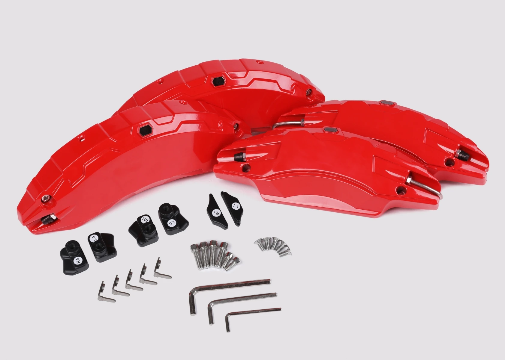 2pcs/Sets For Rear wheels Model 3 Caliper Covers Aluminum Alloy 18โโ Inch Wheel Hub 2019-2021 ,Stickers Will Be Included