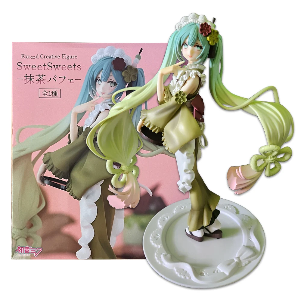20C Hatsune Miku Figura Creativa Dolce Matcha Parfait Dress Up Modello Giocattolo Fascino illimitato Collezione regalo Action Figure PVC