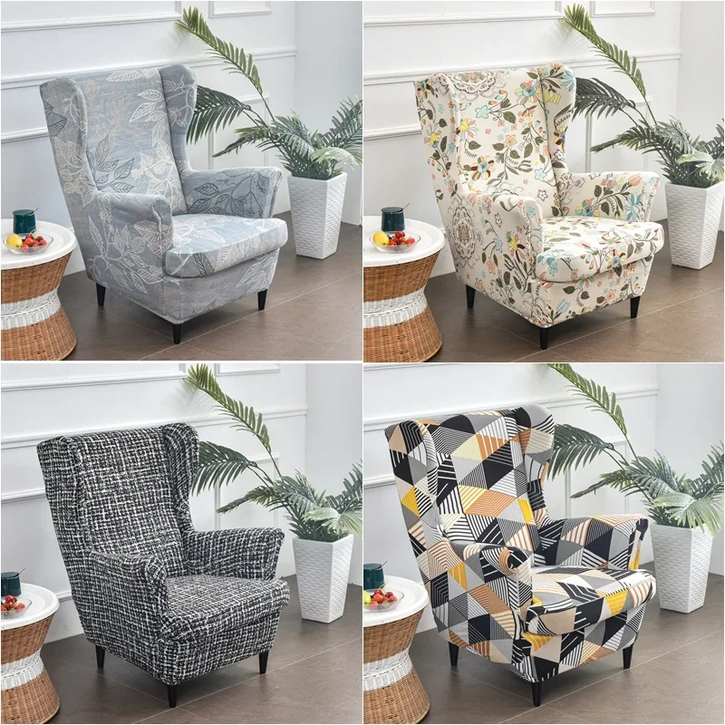 Funda para silla con alas florales, fundas para sillón con respaldo inclinado King, funda elástica para sillón, funda para silla trasera de sofá con respaldo