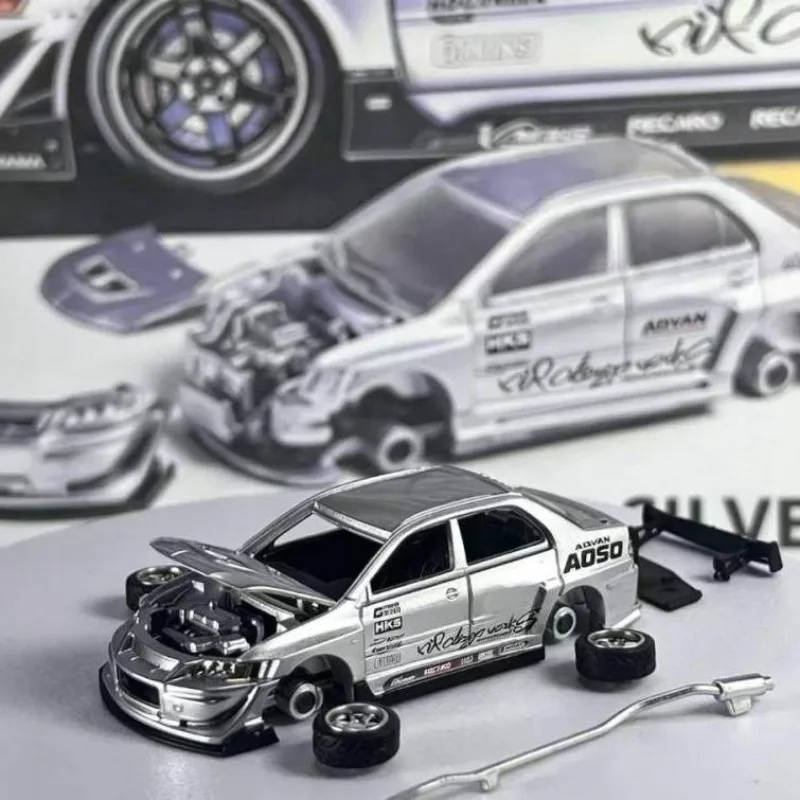 

Peako model Varis 1:64 Mitsubishi EVO IX modified die-cast alloy car model, a boys' toy collection decoration item.