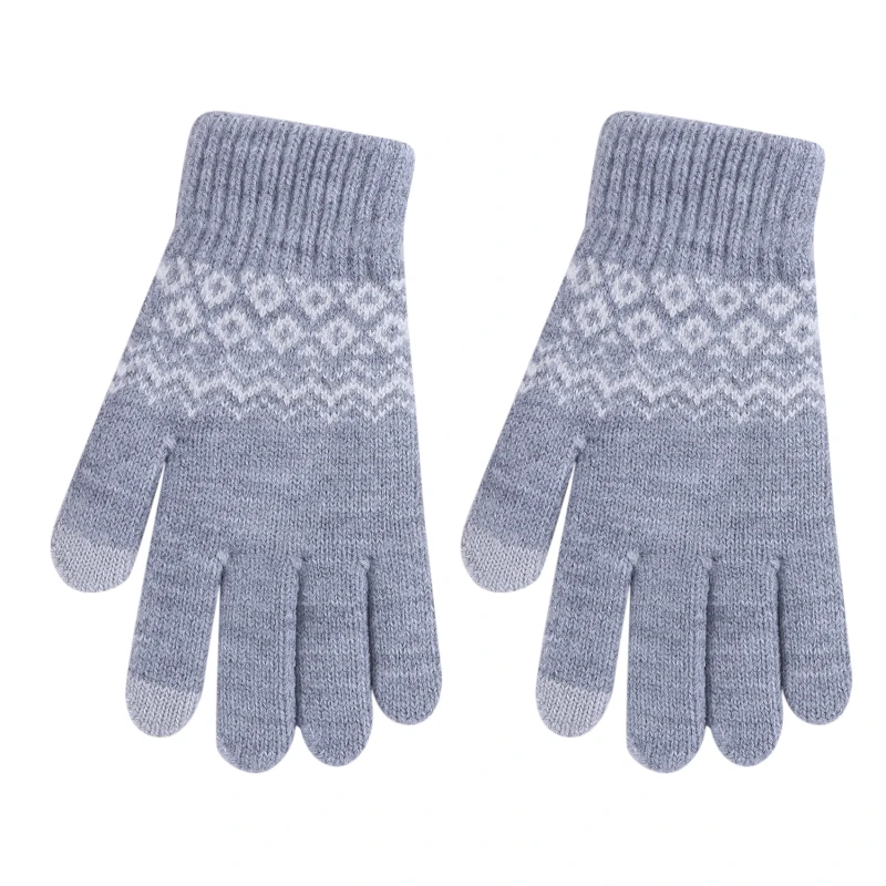 Warm Thick Men Gloves Winter Cashmere Wool Knitted Gloves Solid Mittens Women's Winter Riding Sking Glove Autumn Winter