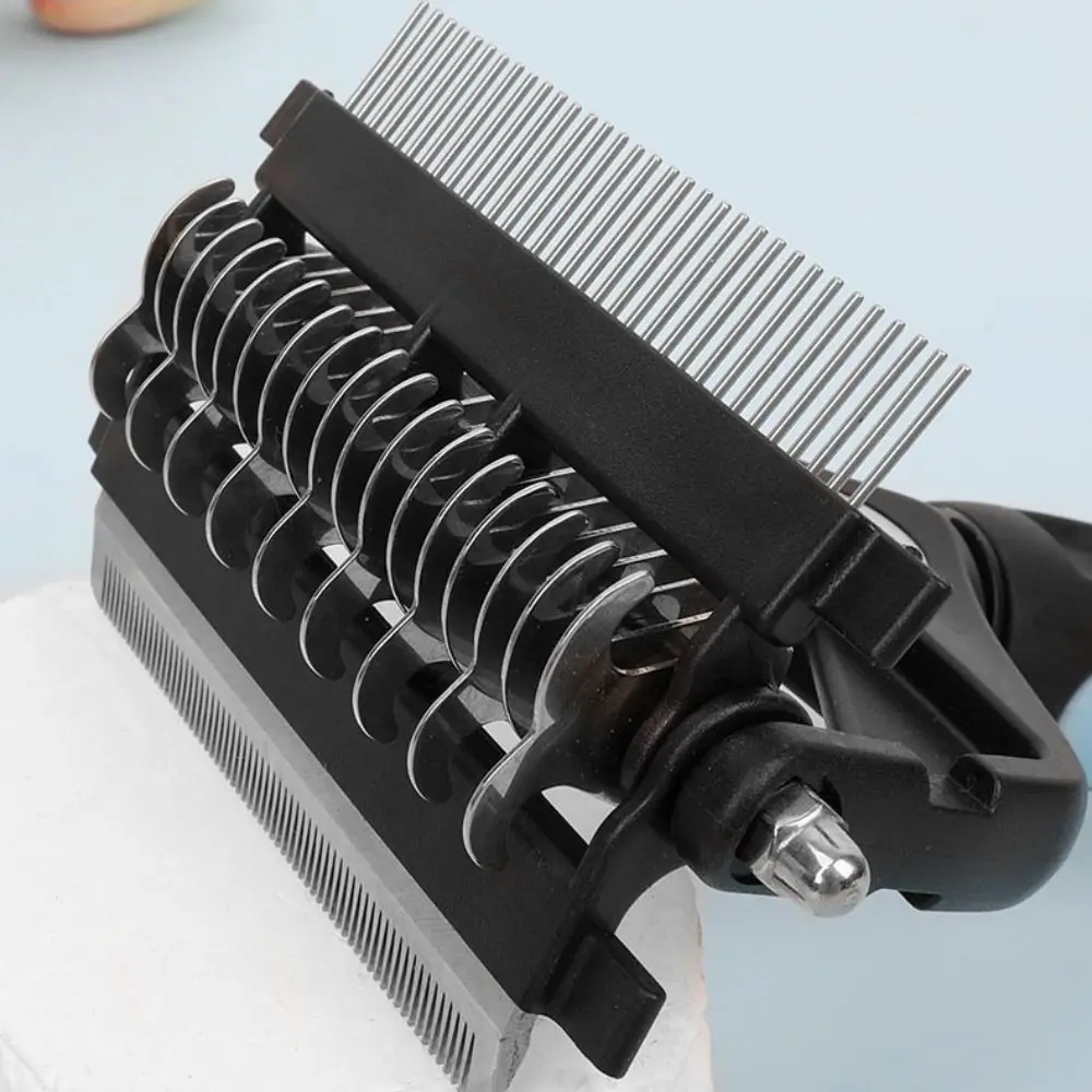 

3 in 1 Pet Grooming Combs Double-sided Cutter Non-slip Handle Pet Deshedding Brush Fine Comb Teeth Pet Hair Remover Brush Puppy