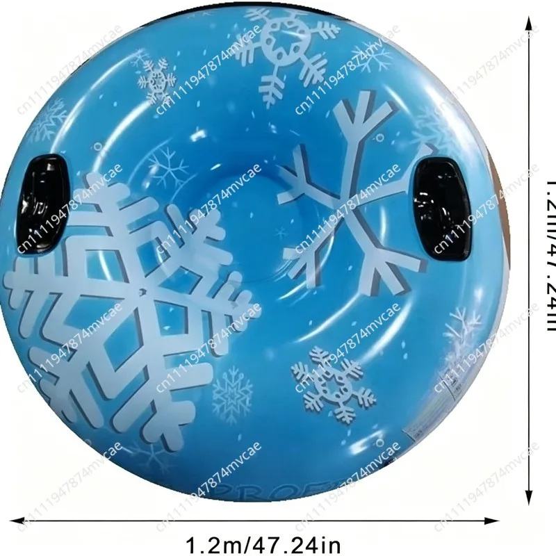 Kids Inflatable Snow Sled, Double Side Snow Tube & Slide for Winter Summer, Outdoor Inflatable Toboggan for Snow Water Play,