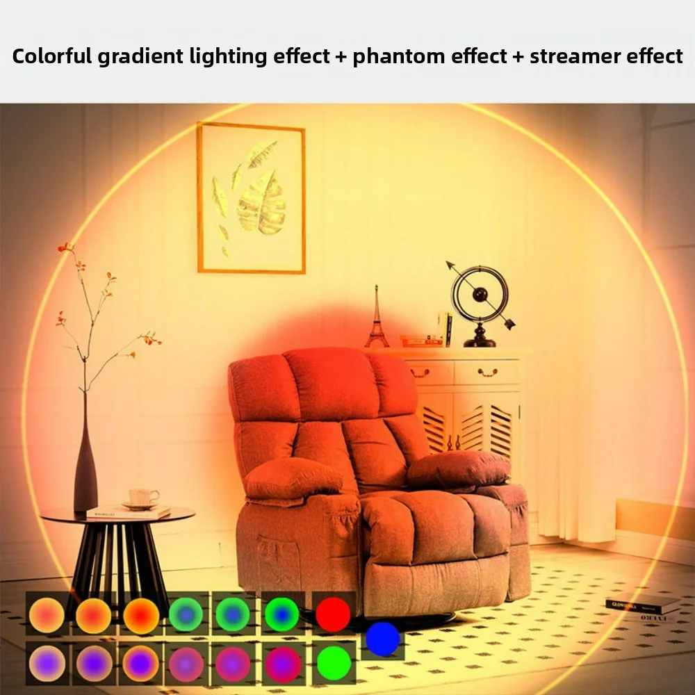 Motion-Sensing Rechargeable Wireless Soft-Light Dimmable 7-Color Gradient Ambient Night Light - Bedroom Bedside Wall Light