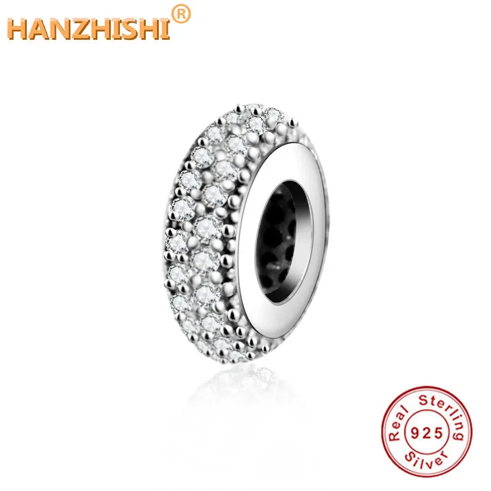 

6 Style DIY Fit Original pan Charms Bracelet Jewelry Making Authentic 925 Silver Beads Inspiration Spacer Charm With CZ