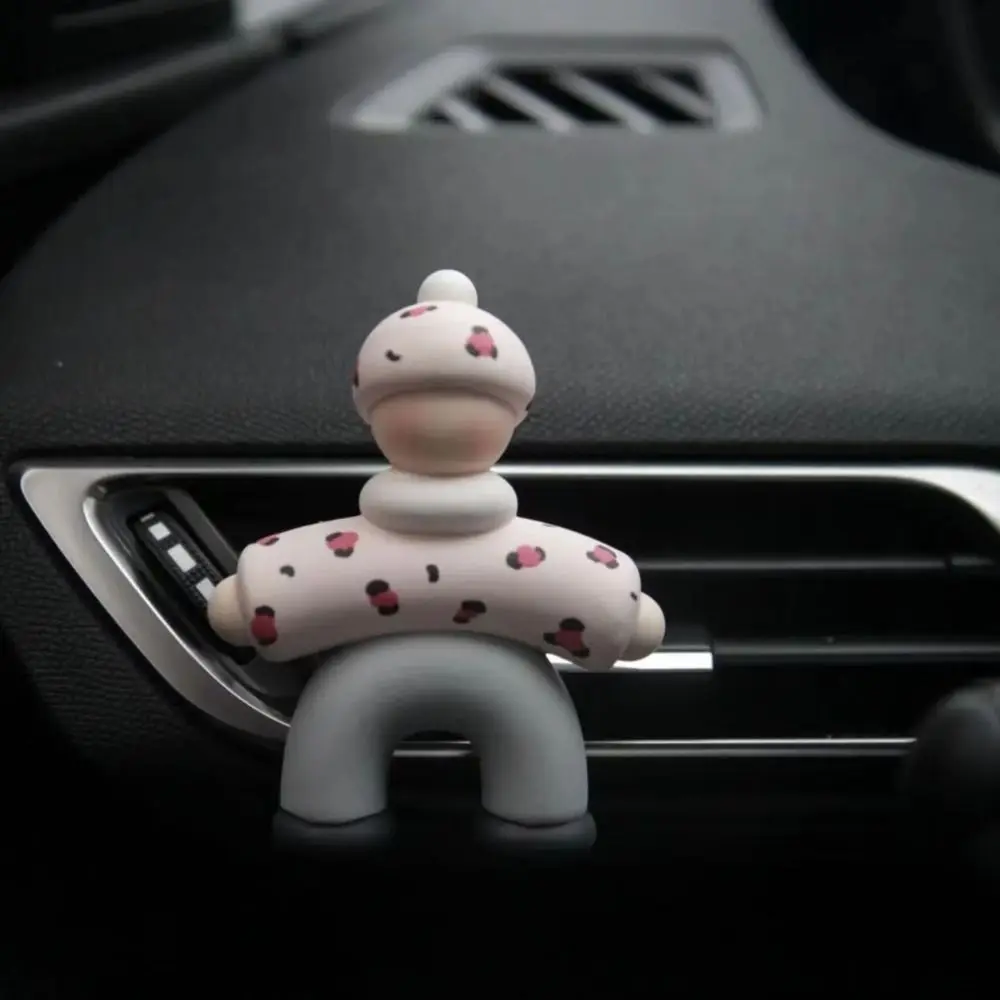 Cute People Shape Car Perfume Clip Non-toxic Odor Removal Car Air Freshener Plaster Long Lasting