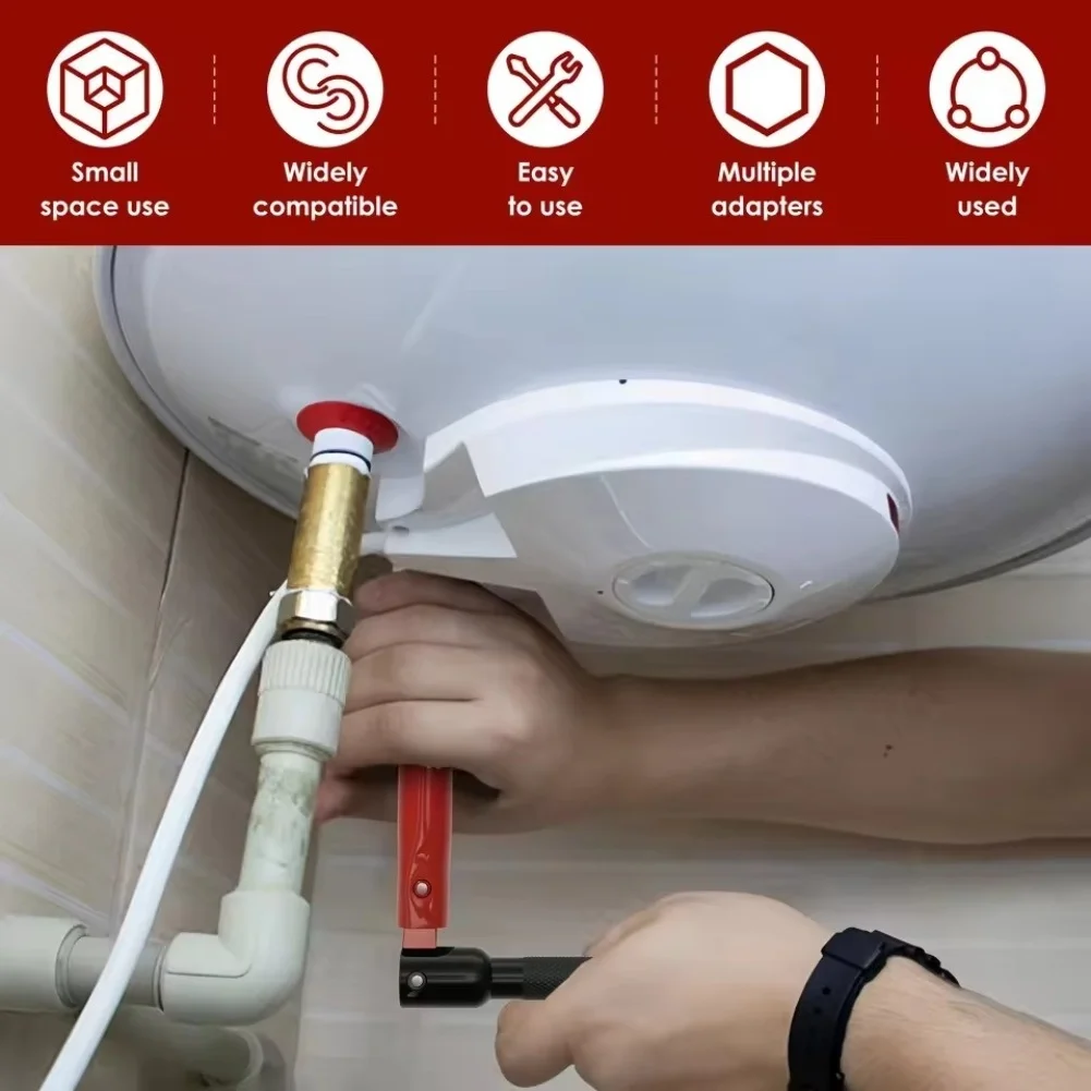 

Набор торцевых ключей для установки и разборки смесителей в раковинах с 6 размерами головок и вращающейся рукояткой