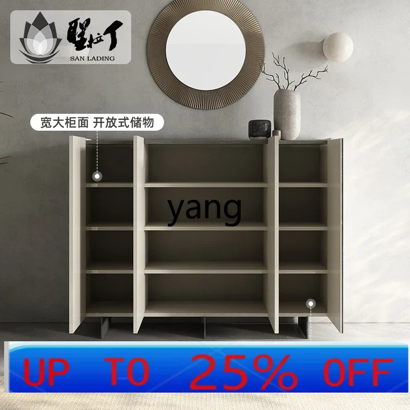 

LH light luxury rock slab shoe cabinet solid wood storage cabinet living room home high-end home shoe cabinet