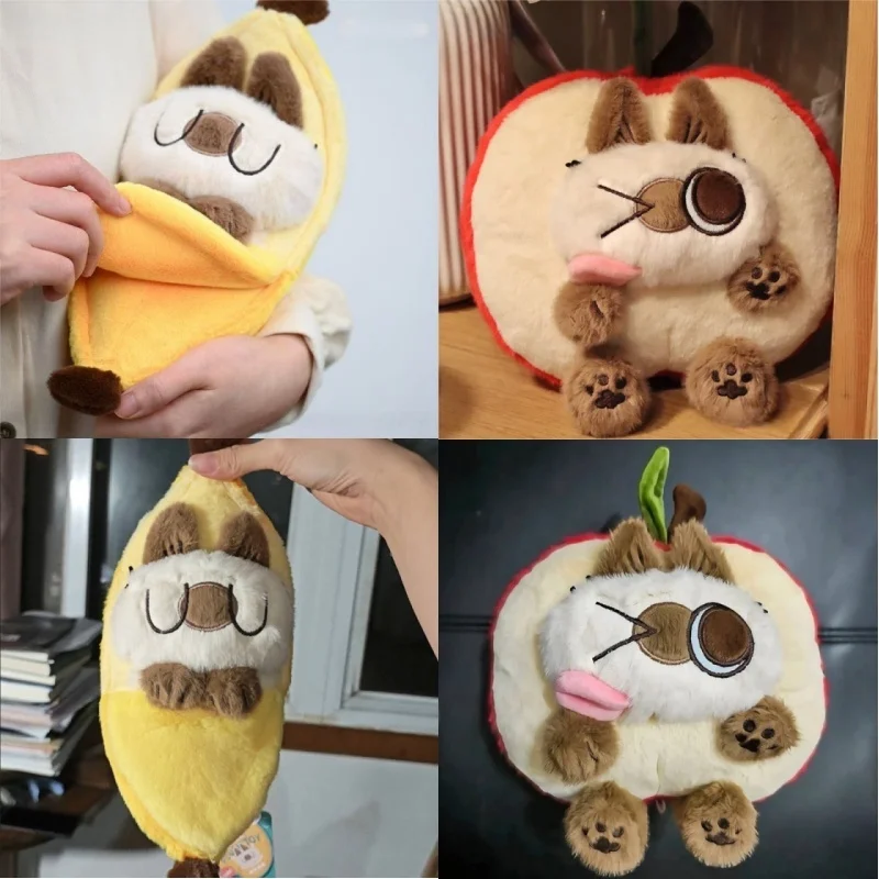

Genuine Azuki The Siamese Cat Plush Doll - Cosplay Apple & Banana | Super Cute Azuki Plush Doll Model Toy Gift