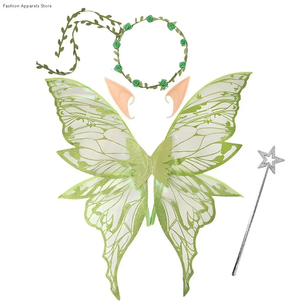 

Creative Fairy Butterfly Wings Fluttering Wings Sparkle Fairy Costume Wing Set Lightweight Colorful Dress Up Wings Set Halloween