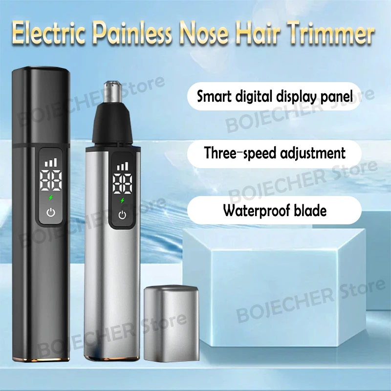 

Electric Nose Hair Trimmer Rechargeable Mini Portable Painless Nose Hair Clipper Ear Trimmer With Waterproof Blade For Man Women