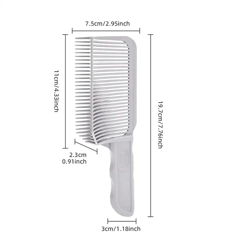 Barber Fade Kämme Haar Schneiden Positionierung Kamm Clipper Männer Flache Top Haar Kamm für Anfänger Barber Pet Styling Werkzeug – Detail 5