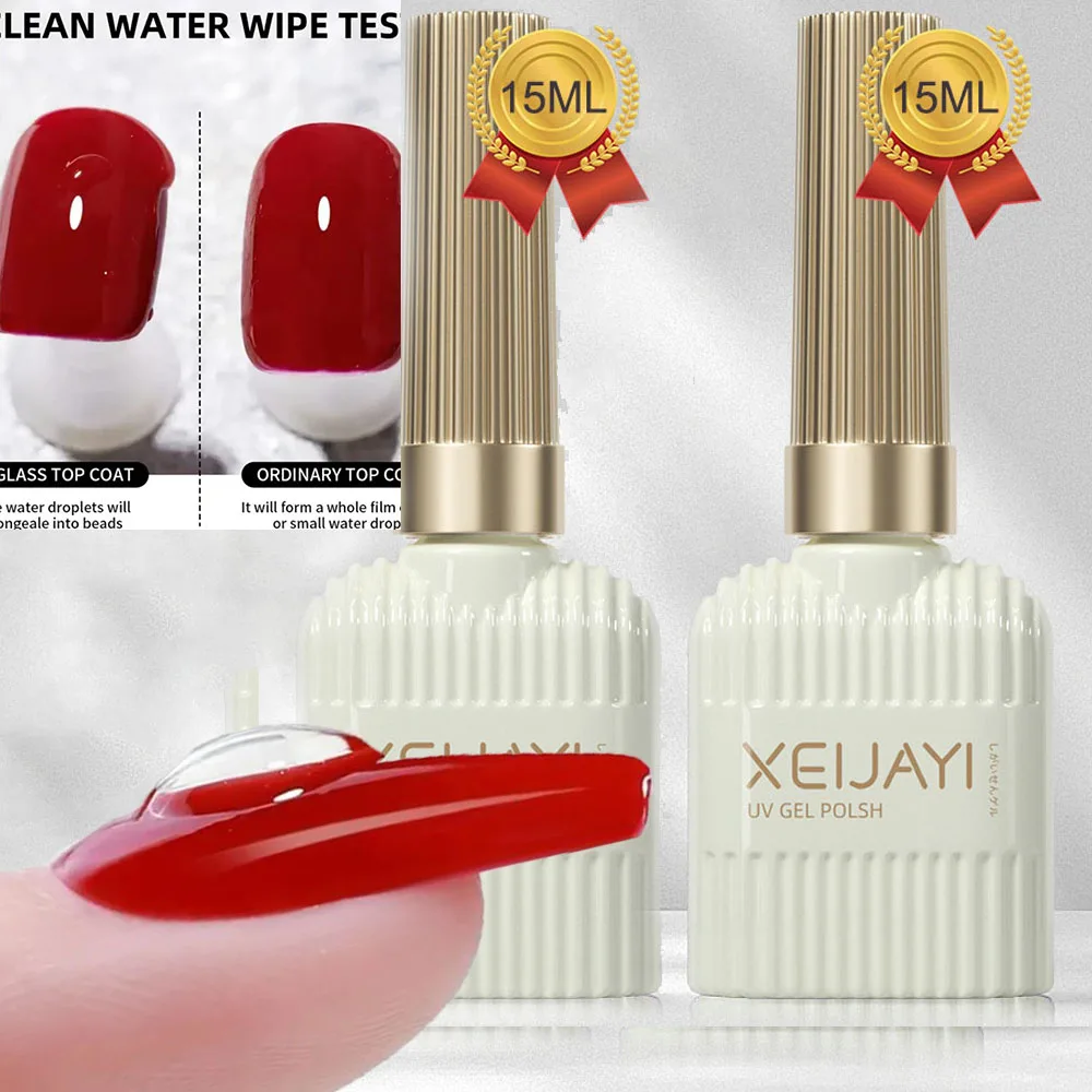 10/15ml Professionale Super Vetro e Opaco Top Coat Gel Per Unghie Semi Permanente UV Più Lustro Top Coat Gel Per Il Salone Delle Unghie Top Coat Gel