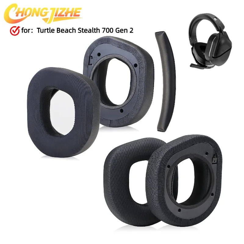 CHONGJIZHE Replacement Protein Ear Pads With buckle For Turtle Beach Stealth 700 Gen 2 Headphones Soft Foam Ear Cushions