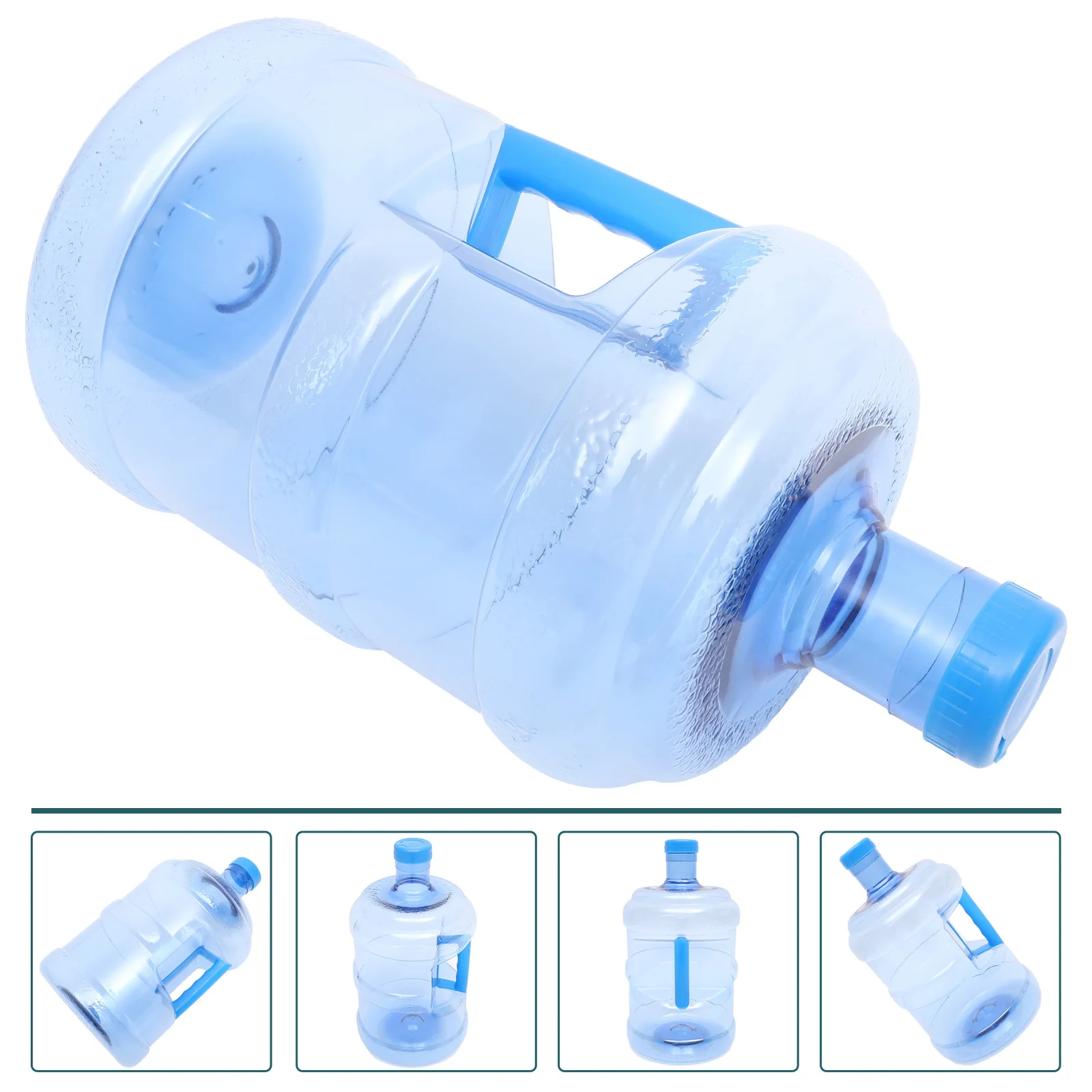 

Heavy Duty Water Bucket Large Capacity Transparent Pc Jug Portable Handle Outdoor Camping Hiking Car Driving Reusable