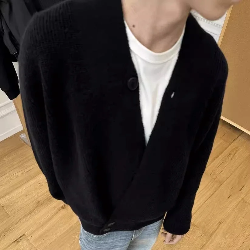 

Irregular Button Turtleneck Sweater Men's Autumn and Winter Fashion Brand