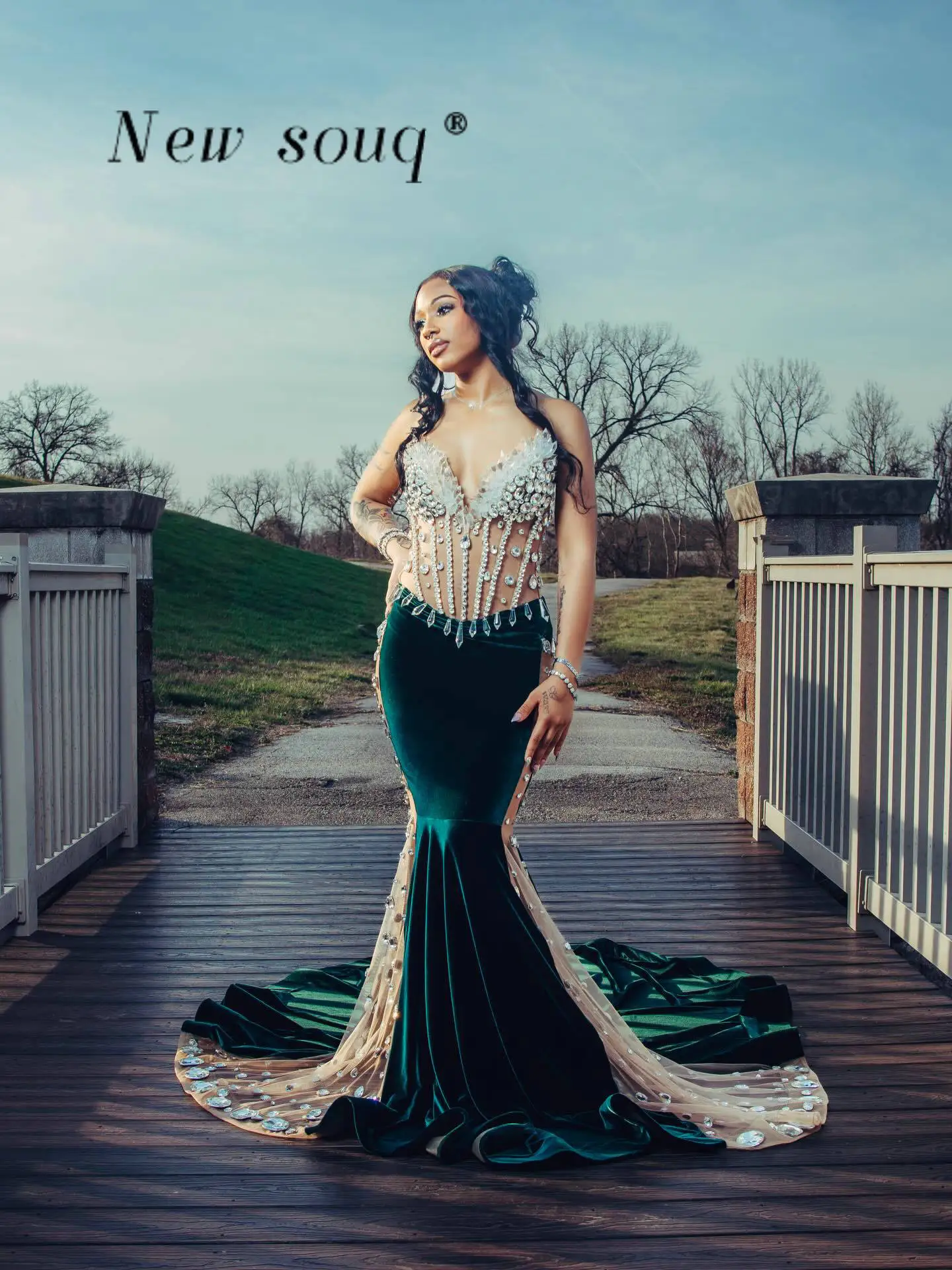 

Сексуальные зеленые платья Aso Ebi с вырезами для темнокожих девушек, на заказ, с крупными кристаллами, корсетным лифом, без рукавов, макси-платья для вечеринок