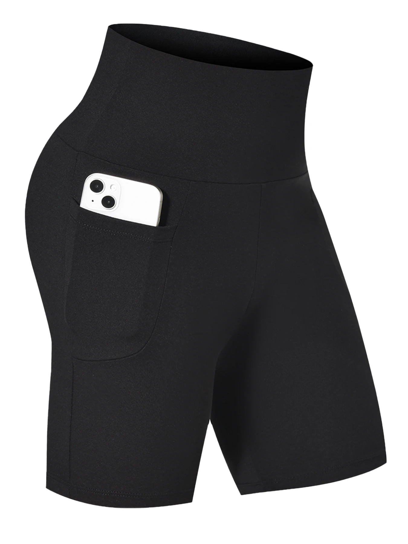 

High Waisted Biker Shorts For Women With Pockets No See Through Workout Running Yoga Athletic Shorts Push Up Gym Fitness