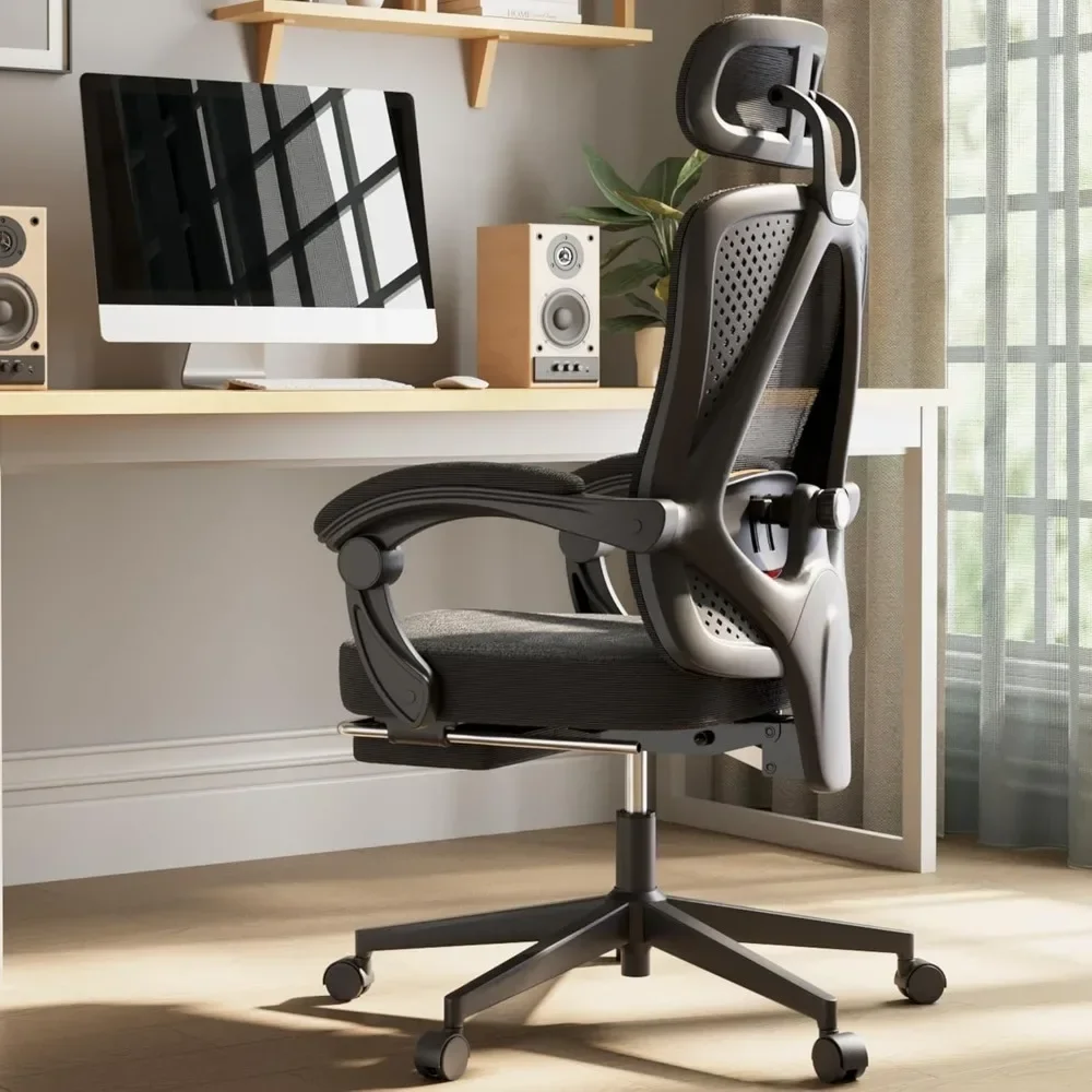 

Ergonomic Office Chair,Breathable Mesh Computer Chair with Pocket Spring Cushion,Comfy Desk Chair with Adjustable Lumbar Support