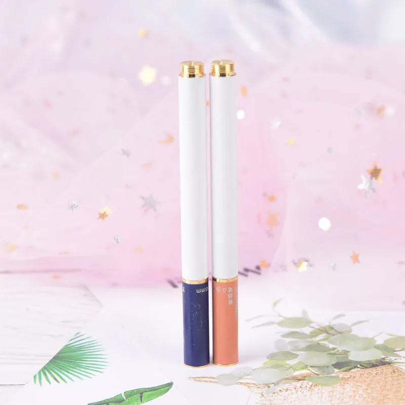 Pluma estilográfica de metal, mini pluma estilográfica ahumada de 0,38mm al azar, 1 ud.