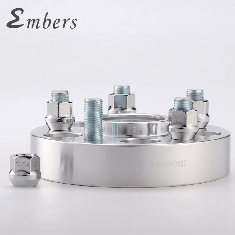 Embers Wheel Spacer Adapter PCD 5x112 CB 57.1mm M14x1.5 For Volkswagen Audi Lamborghini Bentley Forged Aluminum Alloy 1 Pieces