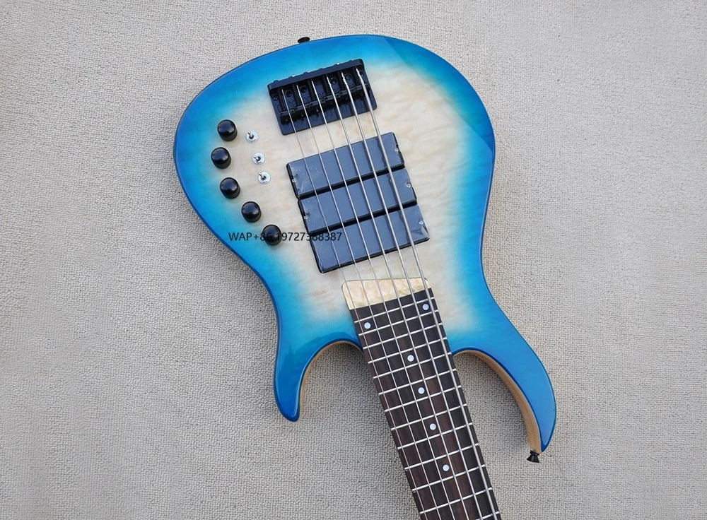 

6 strings electric Bass Guitar Factory High QUality Quilted Maple Veneer