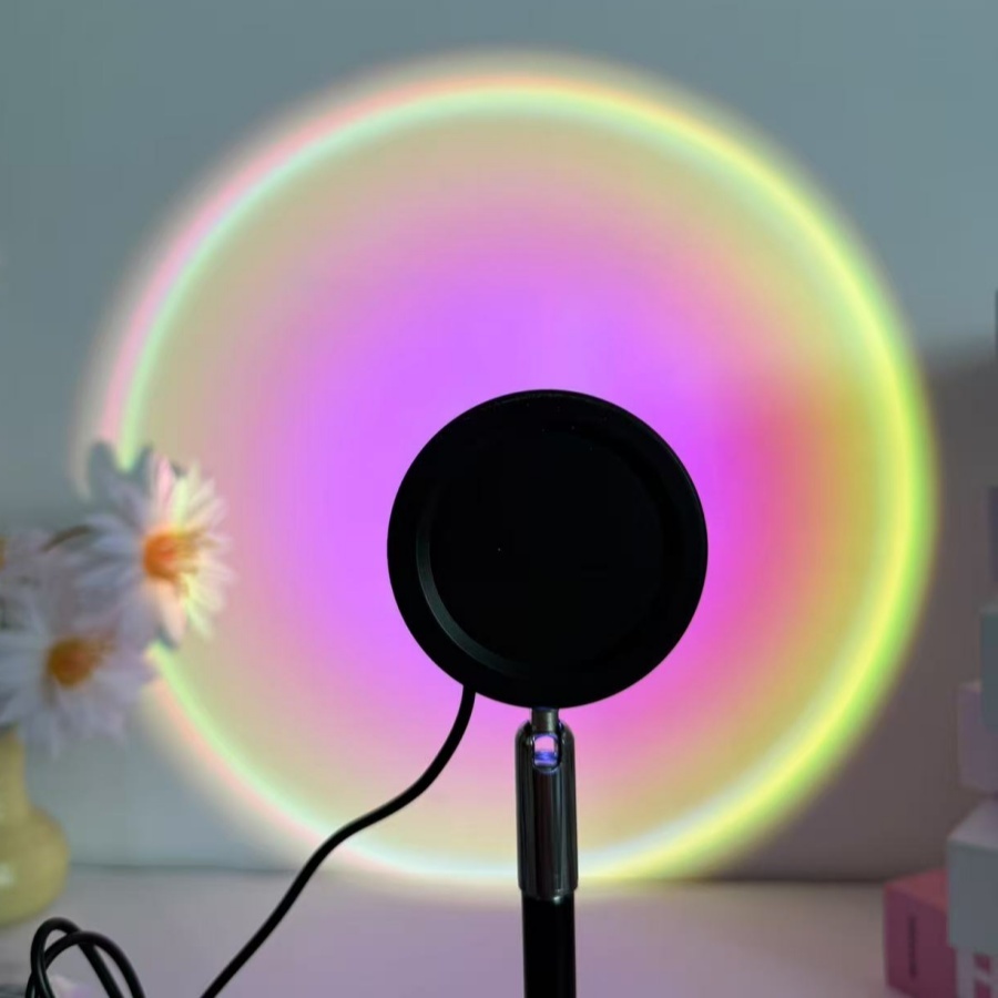  1pc sunset lamp projector, USB rechargeable projector lamp LED lighting, romantic sunset lamp self-media lamp, romantic home atm 