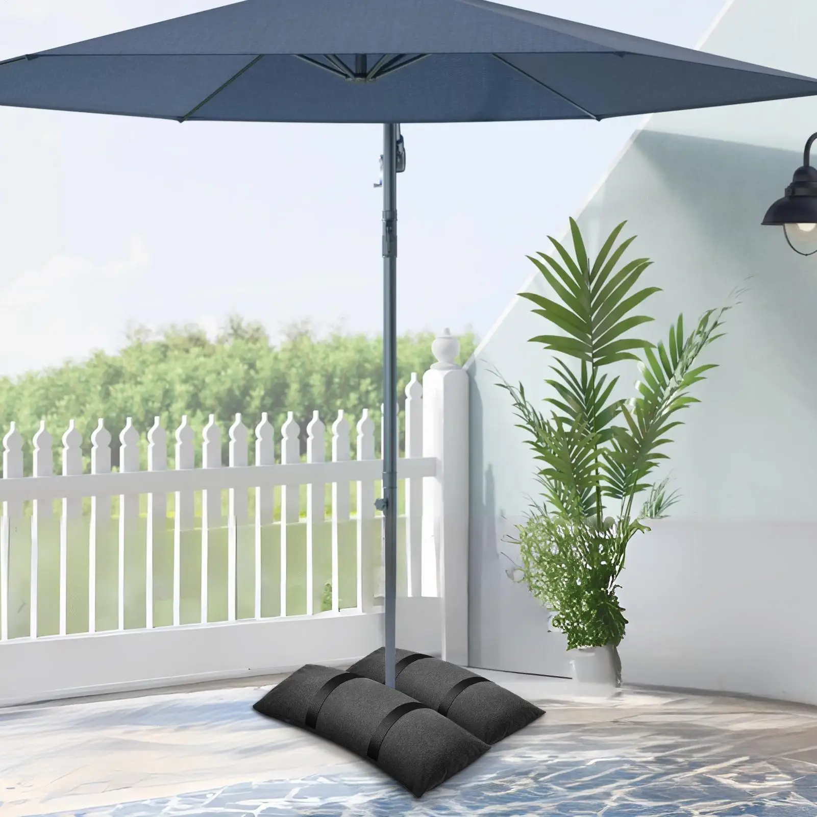 Umbrella Base Weight Bag 2 Pieces Windproof Fillable Saddlebag Heavy Duty Sandbag for Outdoor Furniture for Outdoor Patio Sports