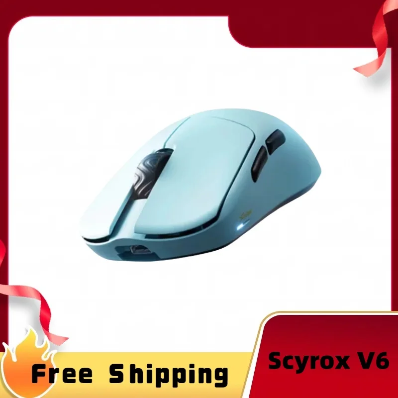 

Scyrox V6 Wireless Mouse Three Mode Office Paw3950 Sensor 30kDPI Ergonomically Designed Custom Gaming Mouse Pc Accessory Gift