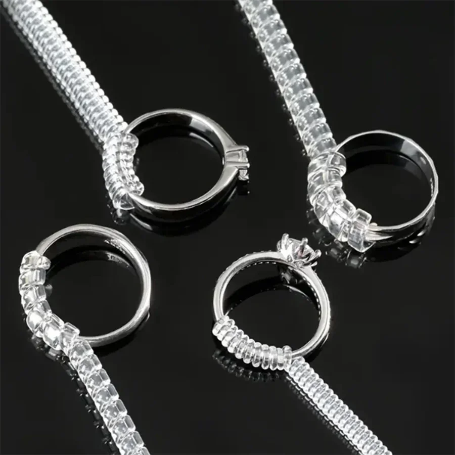 4/8 قطع - أداة ضبط حجم الخاتم - واقي حلقة غير مرئي، مناسب للرجال والنساء، أدوات ضبط حجم الخاتم/غسالات، إكسسوارات المجوهرات #2