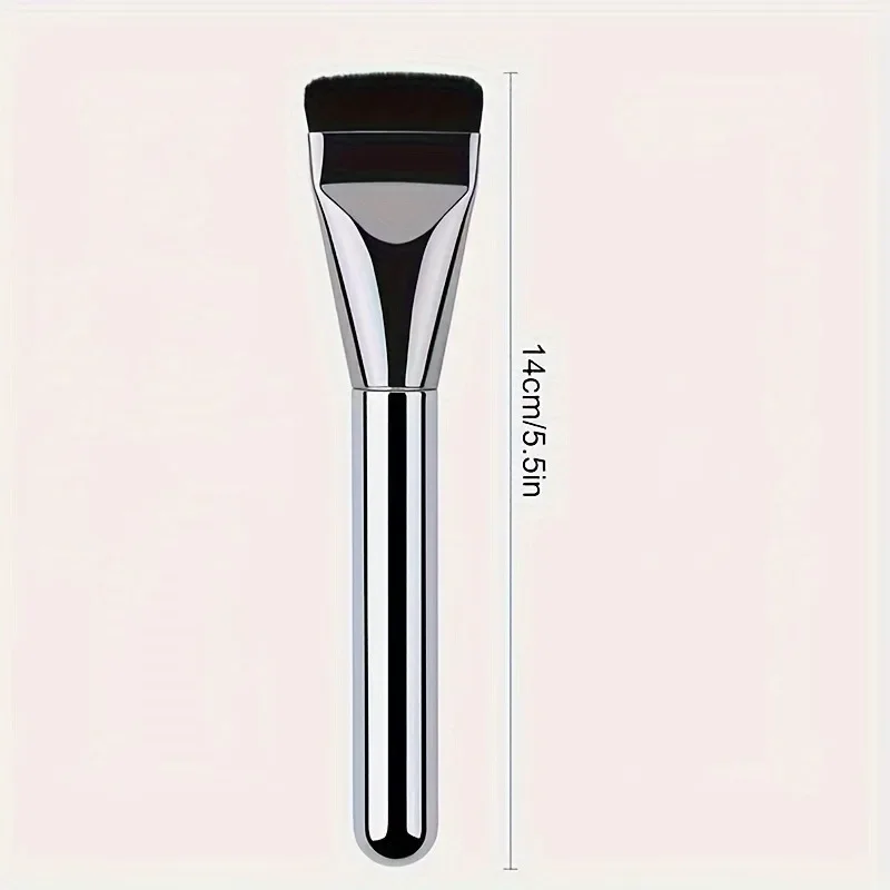 Brocha para base de una línea, brocha correctora ultrafina sin rastro, cepillo para máscara, cabeza plana, sin polvo, herramientas de belleza para el cabello suave, brocha de maquillaje