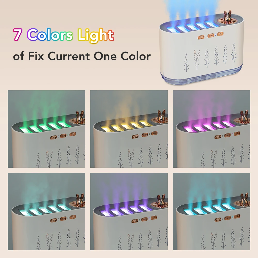 Music-Sensing Air Humidifier 7 Colors LED Light Aroma Diffuser For Home Car 700ml Cool Mist Maker Essential Oil Diffuser