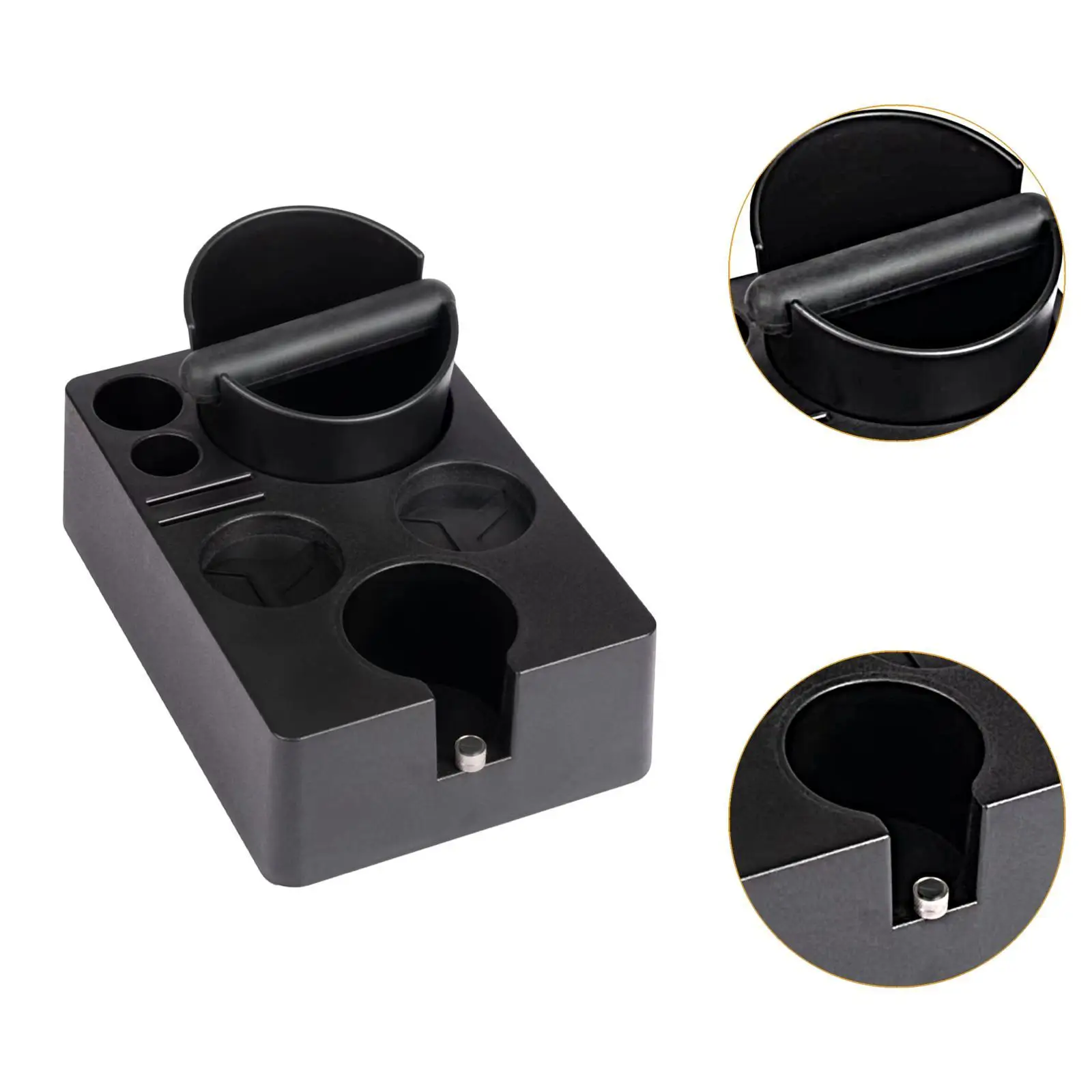 Espresso Tamper Station Accessory Easy to Clean Multifunctional with Separate Compartment Stable Kitchen Tool for Bar Kitchen