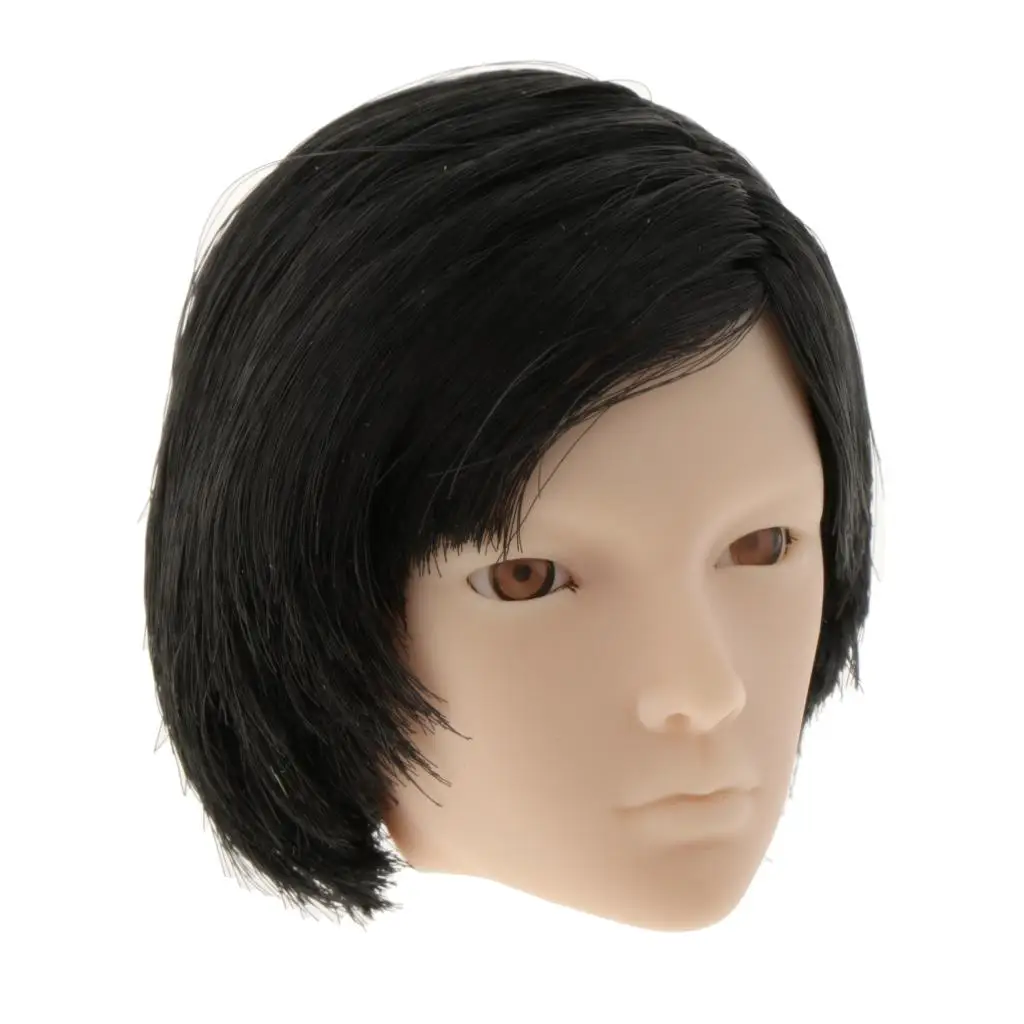 Kopfskulptur im Maßstab 1:6 mit kurzem Haar für 12-Zoll-männliche Actionfiguren
