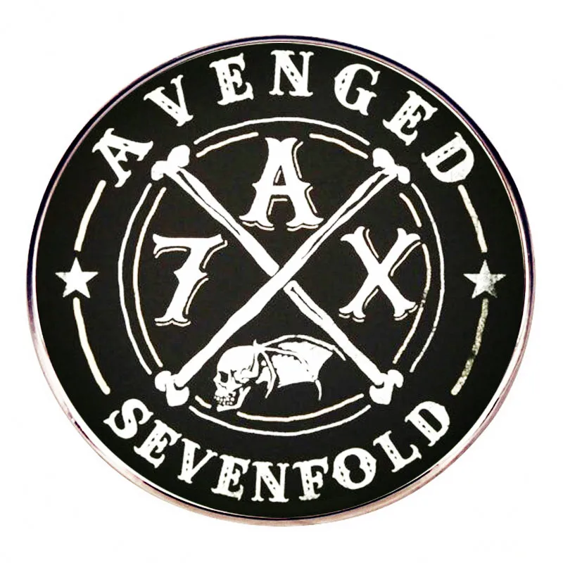 Avenged Sevenfold Rock Band Metal Badge Punk Gothic Style Brooch Dull Black Pins Fashion Jewellery Backpack Accessory Gifts