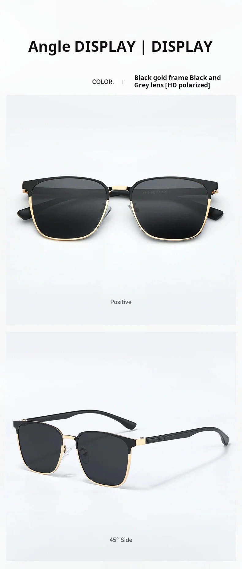 Neue polarisierte Sonnenbrille für Herren, modisch, UV400-beständig, Sonnenbrille zum Fahren, Angeln, individuell verschreibungspflichtig, Damen 8619 – Detail 7