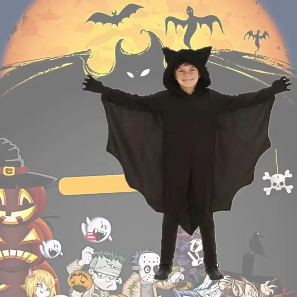 

Multipurpose Bat Reaper Cloak Coat Nightclub Bar Dress Halloween Kids Cape Long Cosplay Costume Witches Robes