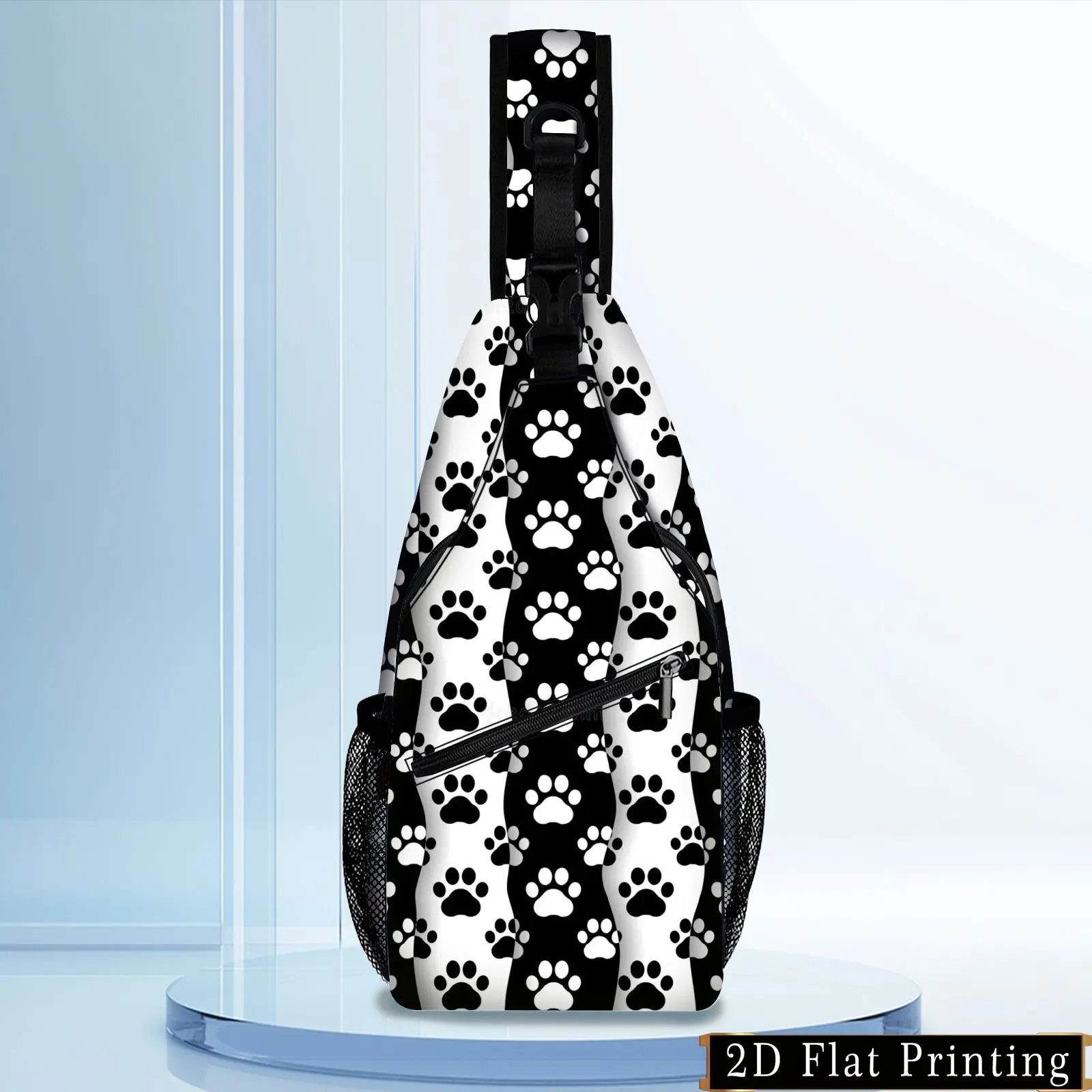 

Легкая нагрудная сумка-слинг с принтом лап, повседневная сумка через плечо с животным принтом для любителей животных, для путешествий и ежедневного использования