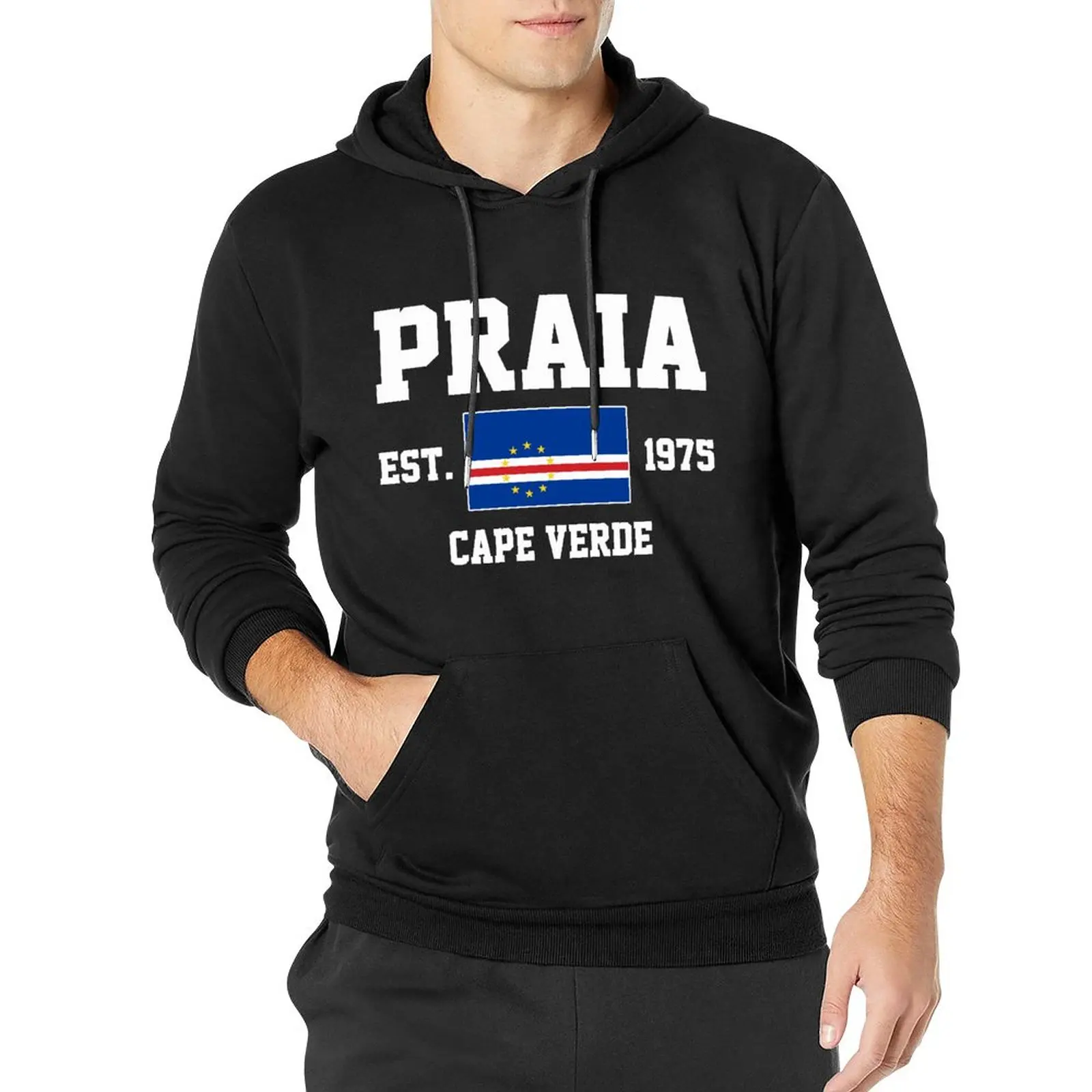 Men Women Hoodies Cape Verde EST.1975 Praia Capital Hoodie Pullover Hooded Hip Hop Sweatshirt Cotton Unisex