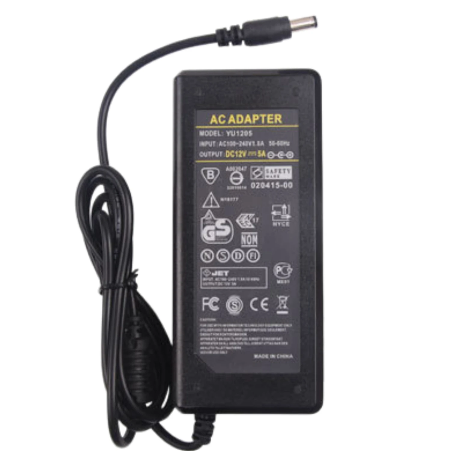 AC DC 12V5A Power Adapter 12V 5A Power Supply 12v5a Source 60W Power Adaptor For Monitor Amplifier Printer Laser Instrument LED