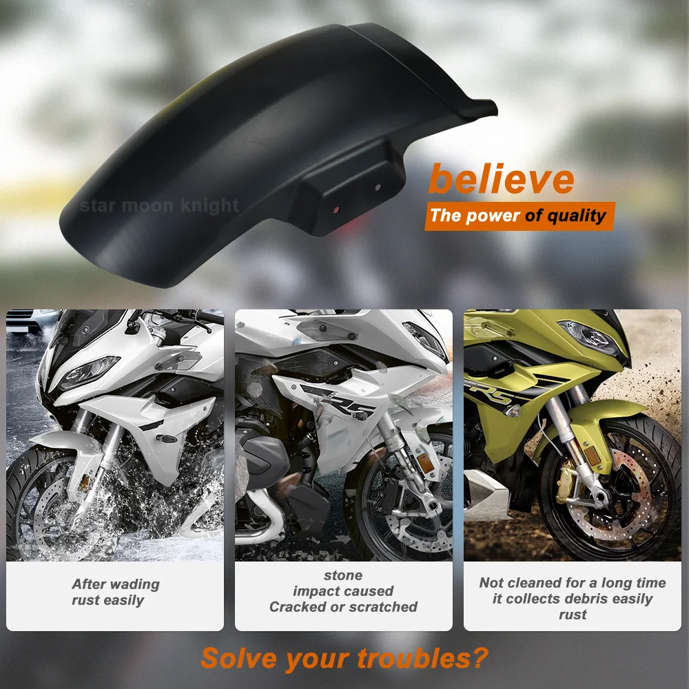 Motorcycle Front Fender Extension Mudguard Splash Guard Cover For BMW R1250RS (2019-) R1200RS (2015-2018) R 1250 RS Accessories