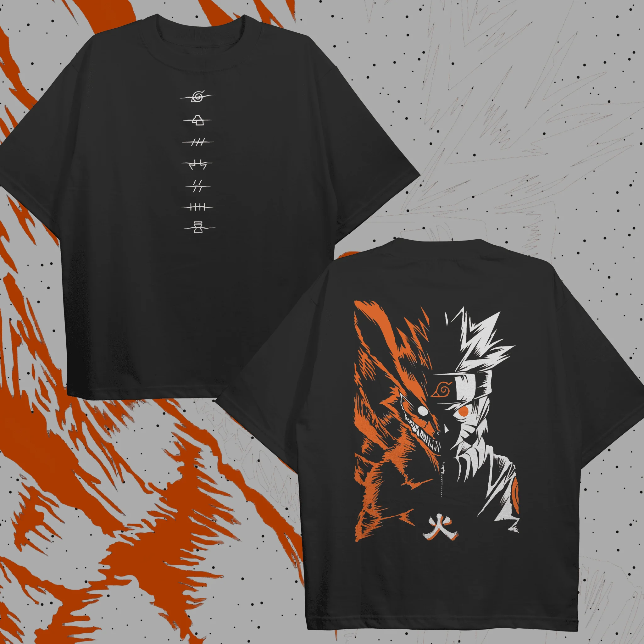 Camiseta Naruto Uzumaki para hombre, camiseta gráfica de verano con diseño de anime Kurama Nine-Tails, ropa informal japonesa de manga corta, Top de gran tamaño