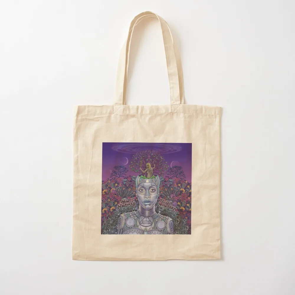 Erykah Badu New amerykah part two return of the ankh Tote Bag Shopping bags custom canvas bag tote bag screen custom tote