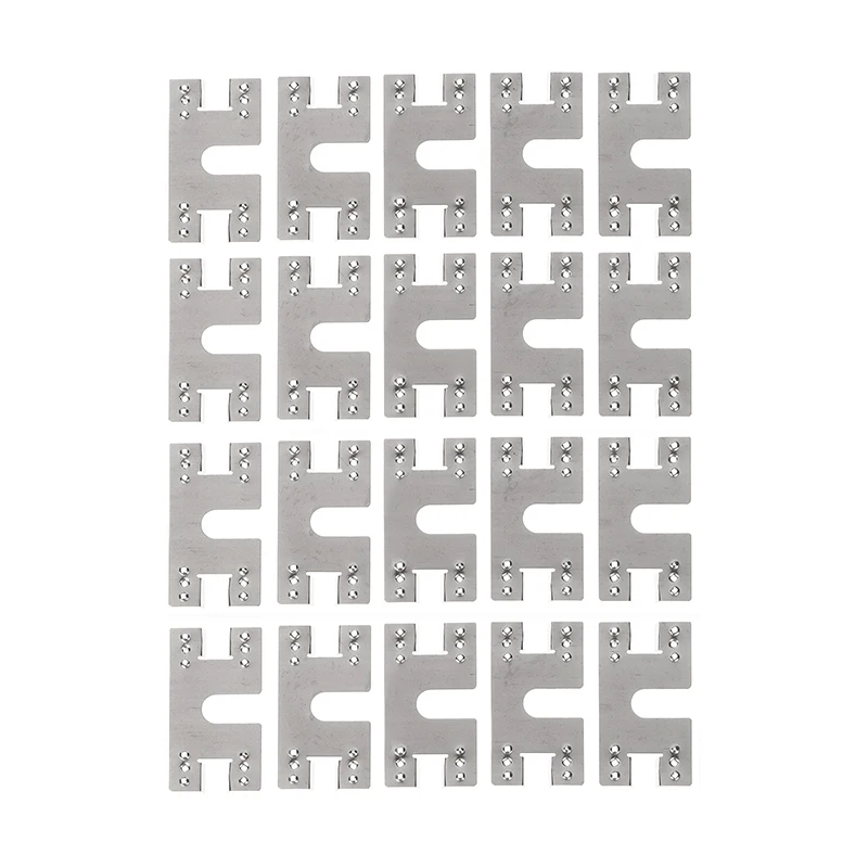 20Pcs Solar Panel Grounding Clip Washer Spacer 28x50mm Photovoltaic Conductive Sheet Puncture Gasket