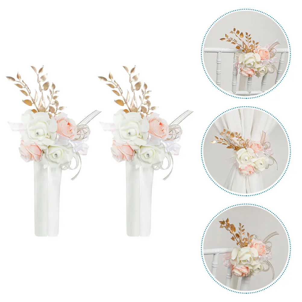 

2pcs Flower Shaped Curtain Tieback Cloth Clip For Home Hotel Window Drapery Holdback Clamp Curtains Holder Accessory