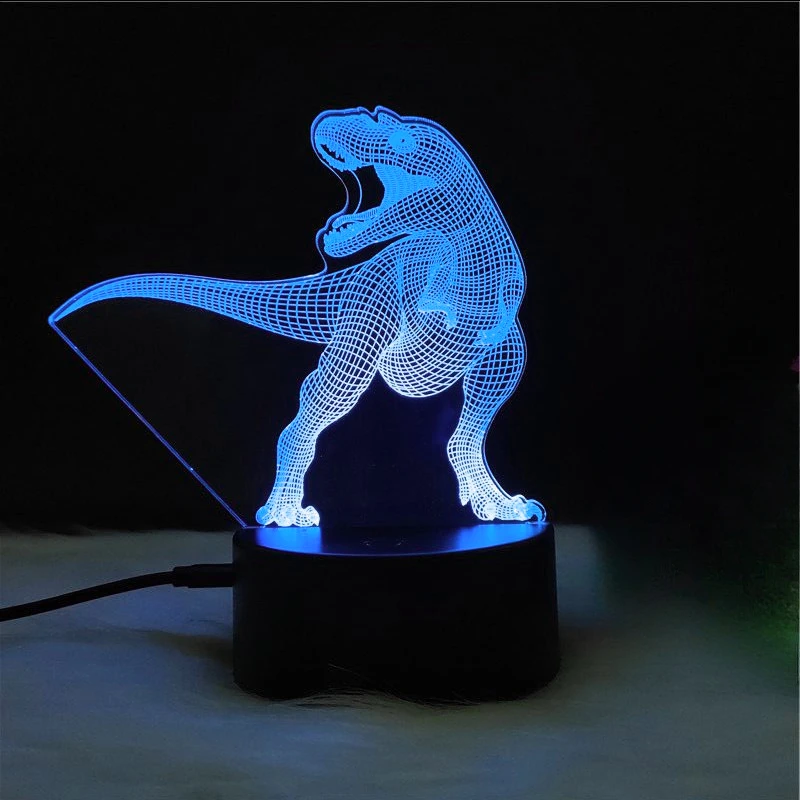 Nighdn-Dinosaur LED Night Light for Children Room Decor, 7 Color Changing, USB, Bedside Lamp, Night Light, Birthday, Christmas Gift