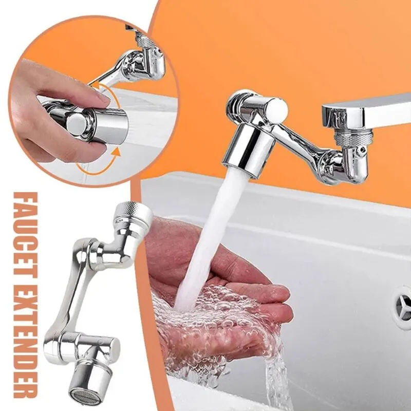 1080 Universal Rotation Faucet Extender Sprayer Head Kitchen Robot Arm Extension Faucets Mixer Aerator Bubbler Water Tap Nozzle