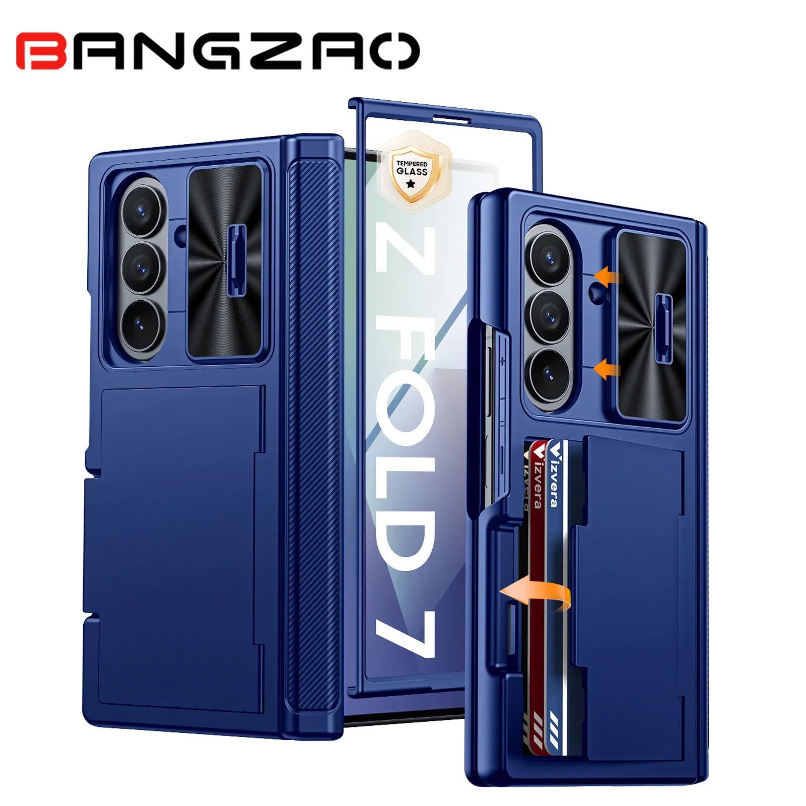 Shockproof Case for Galaxy Z Fold Series with Card Holder, S