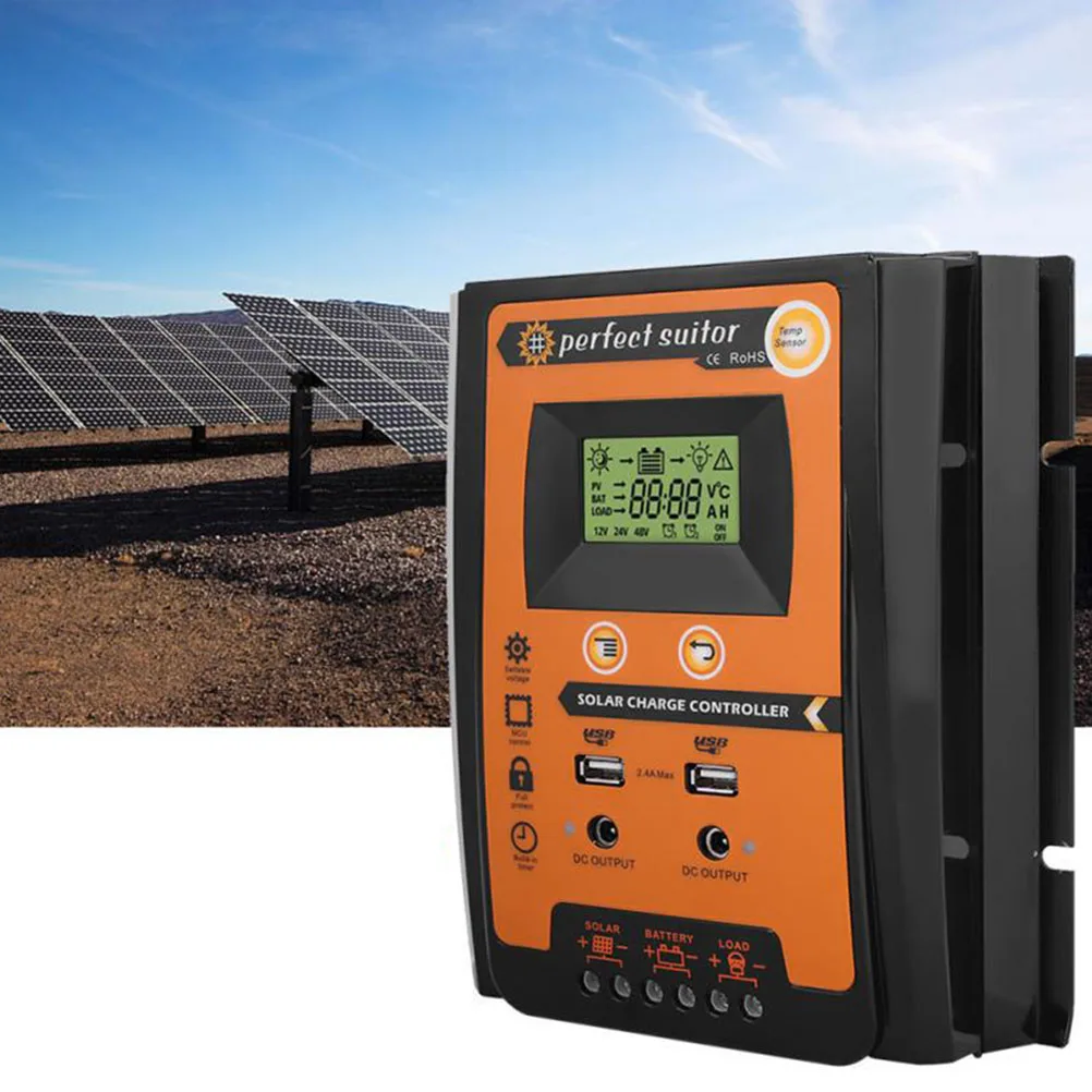 

30A Charge Lcd Display Adjustable Parameters Overcurrent Short Circuit Protection Panel Controller Solar Energy