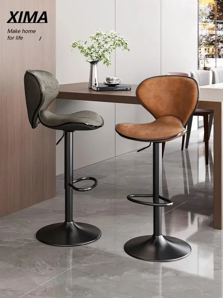 

Bar chair light luxury high stool modern simple home back chair bar chair front desk reception chairs bar chairs